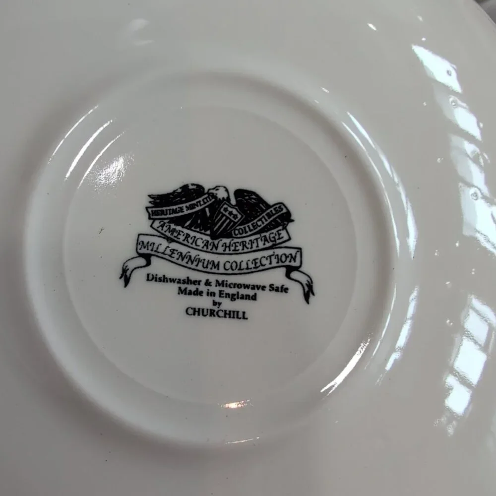Set Of 5 Churchill American Heritage Millennium Collection Cups & Saucers VTG - Picture 7 of 7